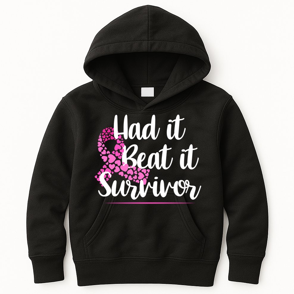 Had It Beat It Survivor Breast Cancer Kids Hoodie