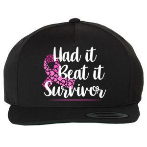 Had It Beat It Survivor Breast Cancer Wool Snapback Cap