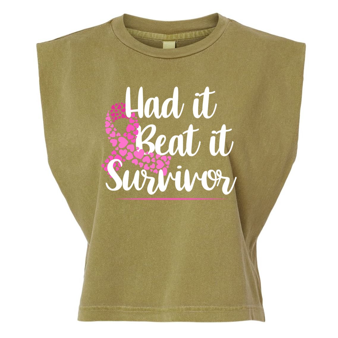 Had It Beat It Survivor Breast Cancer Garment-Dyed Women's Muscle Tee