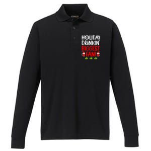 Holiday In' Biggest Fan Funny Xmas Ing Party Fan Cool Gift Performance Long Sleeve Polo