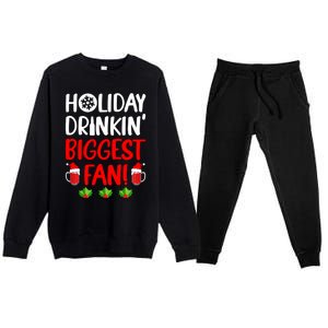 Holiday In' Biggest Fan Funny Xmas Ing Party Fan Cool Gift Premium Crewneck Sweatsuit Set