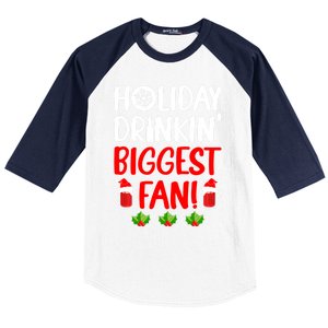 Holiday In' Biggest Fan Funny Xmas Ing Party Fan Cool Gift Baseball Sleeve Shirt