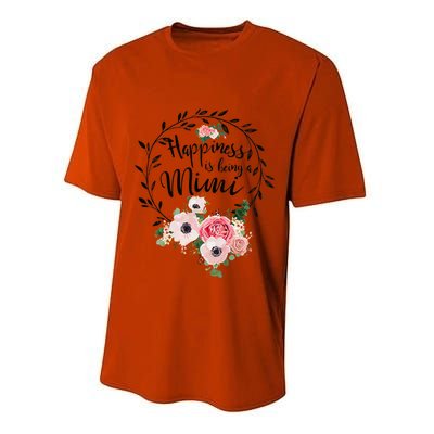 Happiness Is Being A Mimi Floral Decoration Performance Sprint T-Shirt