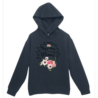 Happiness Is Being A Mimi Floral Decoration Urban Pullover Hoodie