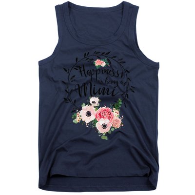 Happiness Is Being A Mimi Floral Decoration Tank Top