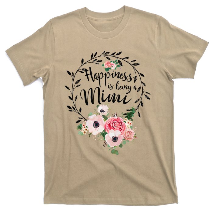 Happiness Is Being A Mimi Floral Decoration T-Shirt