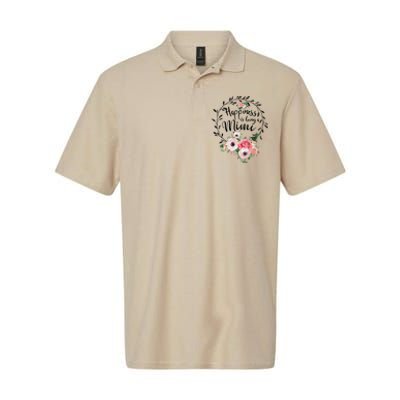 Happiness Is Being A Mimi Floral Decoration Softstyle Adult Sport Polo