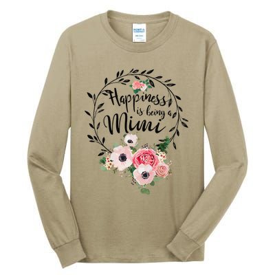 Happiness Is Being A Mimi Floral Decoration Tall Long Sleeve T-Shirt