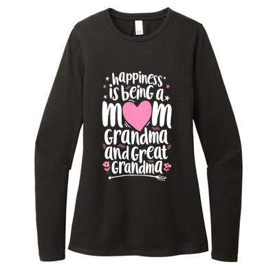 Happiness Is Being A Mom Great Grandma Womens CVC Long Sleeve Shirt