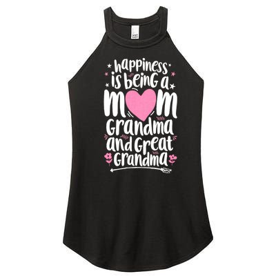 Happiness Is Being A Mom Great Grandma Women’s Perfect Tri Rocker Tank