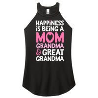 Happiness Is Being A Mom Grandma And Great Grandma Mother Women's Perfect Tri Rocker Tank