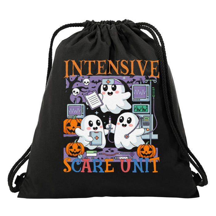 Halloween Intensive Care Scare Unit Ghost Nurse Icu Nursing Drawstring Bag