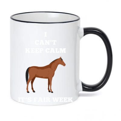 Horse I Can't Keep Calm Country State Fair Week Cute Gift 11oz Black Color Changing Mug