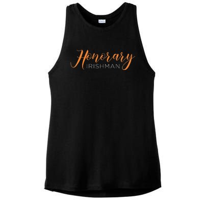 Honorary Irishman Cute Saint Patrick's Day Ladies PosiCharge Tri-Blend Wicking Tank