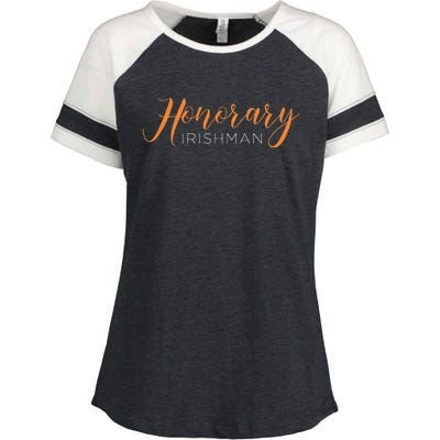 Honorary Irishman Cute Saint Patrick's Day Enza Ladies Jersey Colorblock Tee