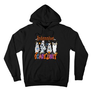 Halloween Intensive Care Scare Unit Ghost Nurse Icu Nursing Hoodie