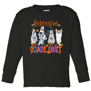 Halloween Intensive Care Scare Unit Ghost Nurse Icu Nursing Toddler Long Sleeve Shirt