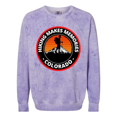 Hiking In Colorado Makes Memories Climb Every Mountain Gift Colorblast Crewneck Sweatshirt