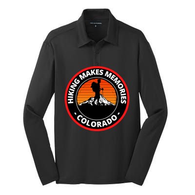 Hiking In Colorado Makes Memories Climb Every Mountain Gift Silk Touch Performance Long Sleeve Polo