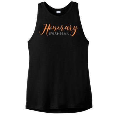 Honorary Irishman Cute Saint Patrick's Day Ladies PosiCharge Tri-Blend Wicking Tank