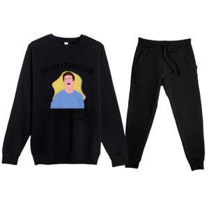 Hi IM Chandler Bing I Make Jokes When I Am Uncomfortable Premium Crewneck Sweatsuit Set