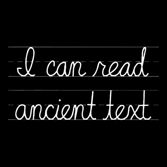 Handwriting I Can Read Ancient Text Funny Cursive Writing Drawstring Bag