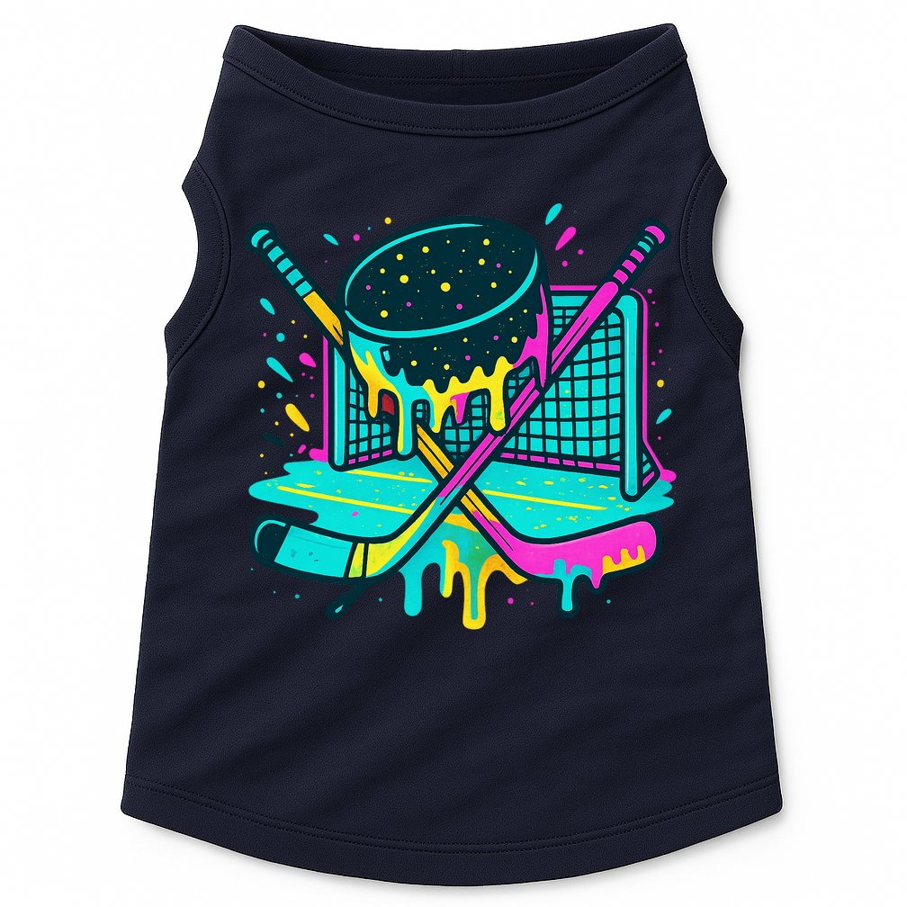 Hockey Ice Cream Drip Doggie Tank