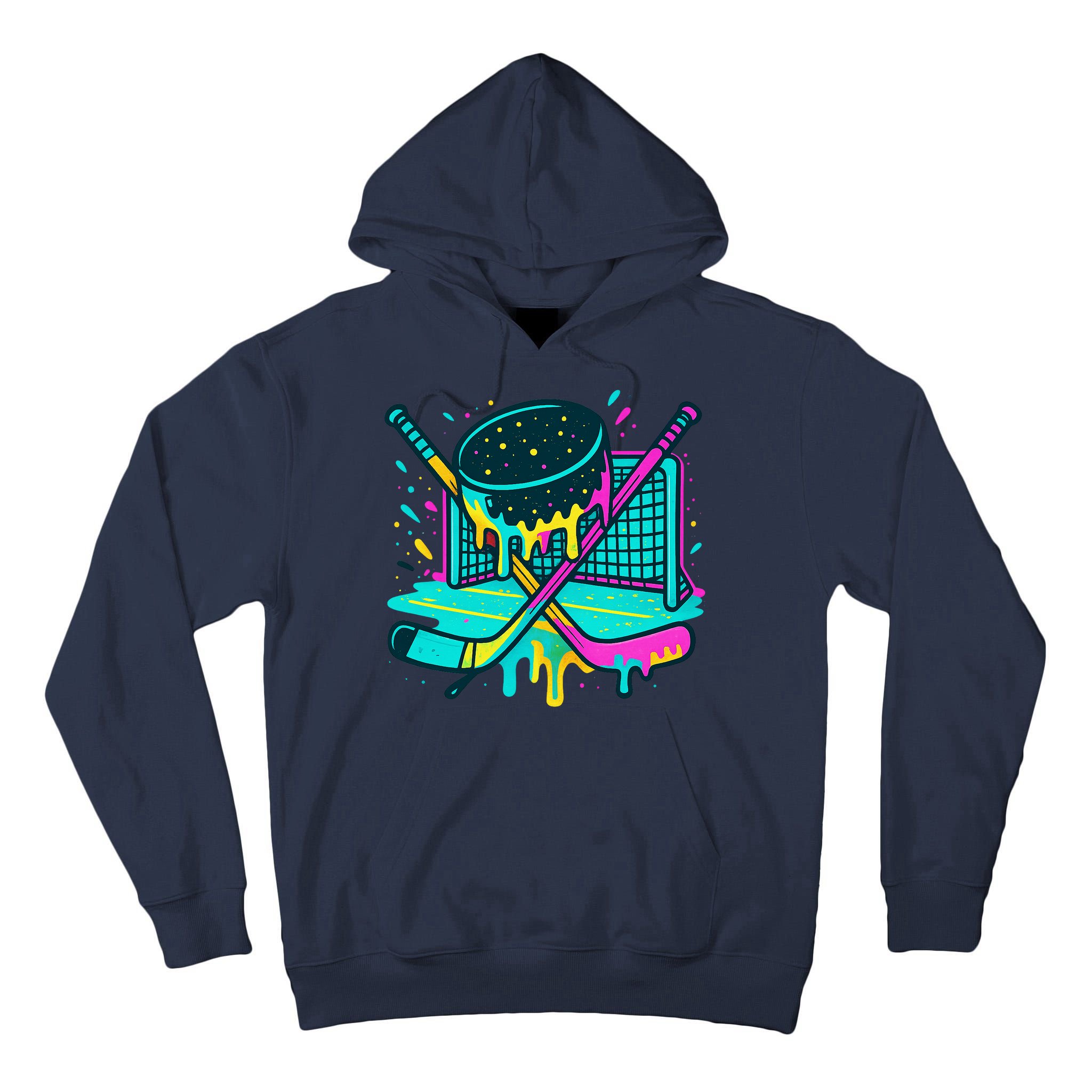Hockey Ice Cream Drip Tall Hoodie
