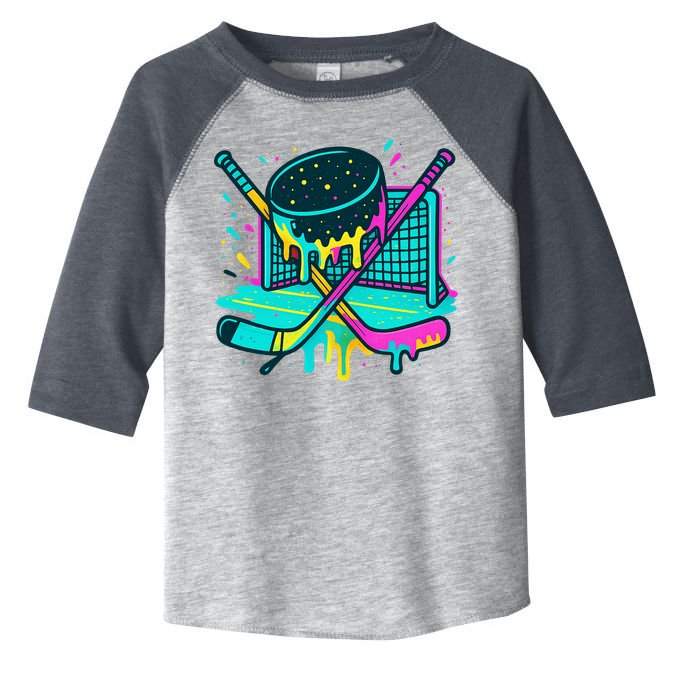 Hockey Ice Cream Drip Toddler Fine Jersey T-Shirt