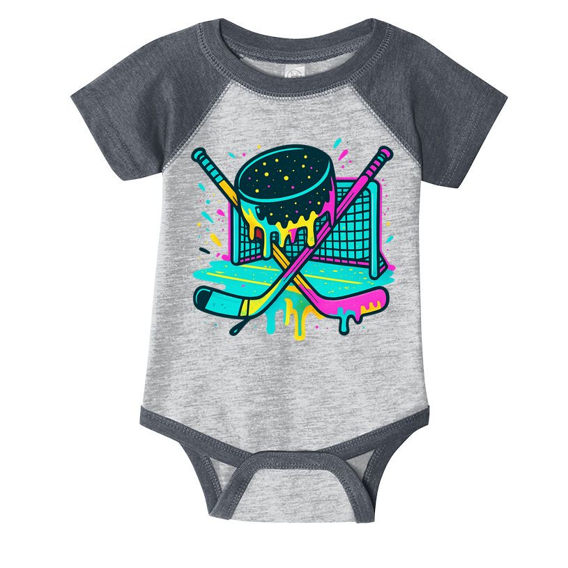 Hockey Ice Cream Drip Infant Baby Jersey Bodysuit
