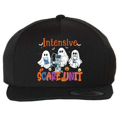 Halloween Intensive Care Scare Unit Ghost Nurse Icu Nursing Wool Snapback Cap