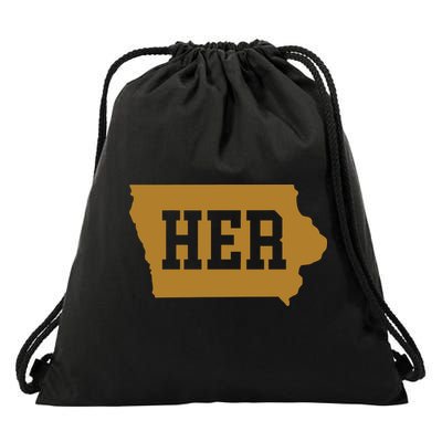 Her Iowa Clark Iowa Basketball Drawstring Bag