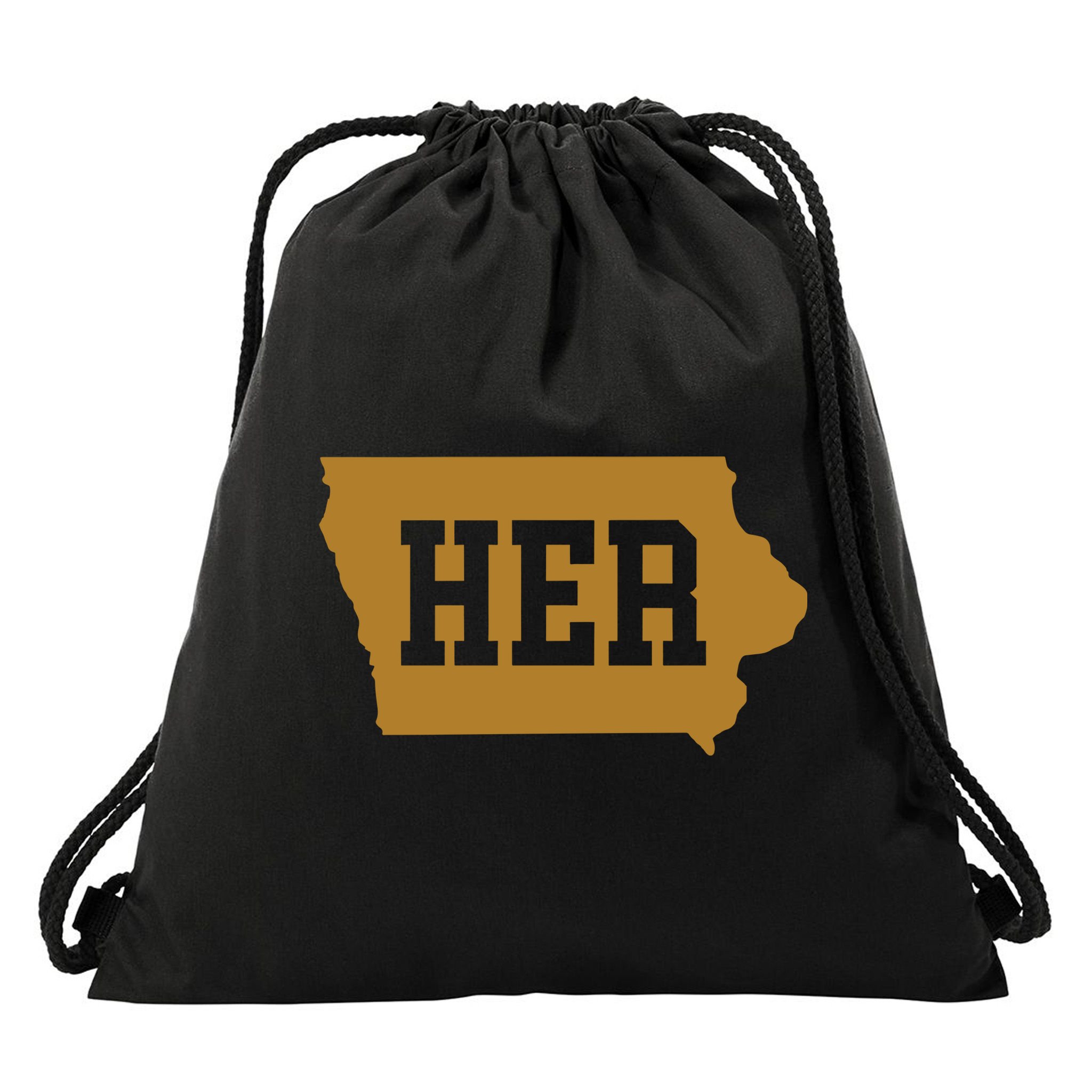 Her Iowa Clark Iowa Basketball Drawstring Bag