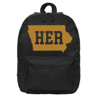 Her Iowa Clark Iowa Basketball 16 in Basic Backpack