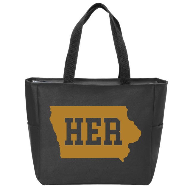 Her Iowa Clark Iowa Basketball Zip Tote Bag