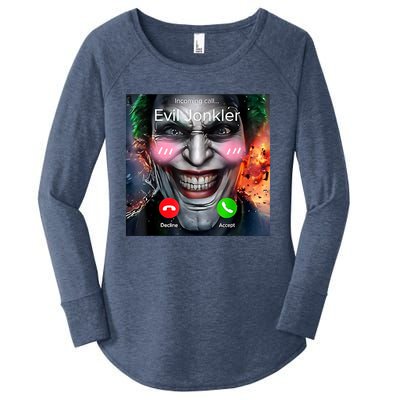 Horror Incoming Call From Evil Jonkler Women's Perfect Tri Tunic Long Sleeve Shirt