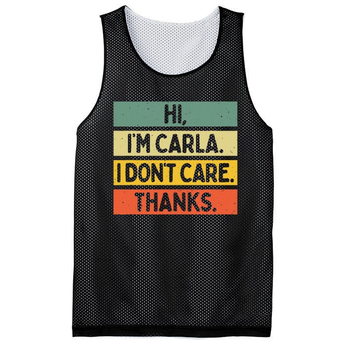 Hi IM Carla I DonT Care Thanks Mesh Reversible Basketball Jersey Tank