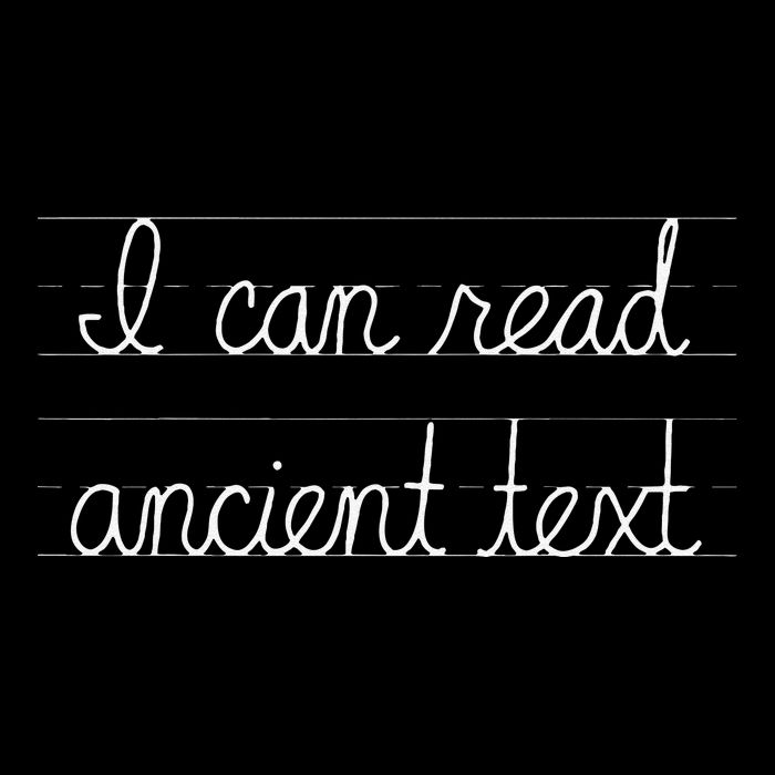 Handwriting I Can Read Ancient Text Funny Cursive Writing Gift Daily Commute Backpack