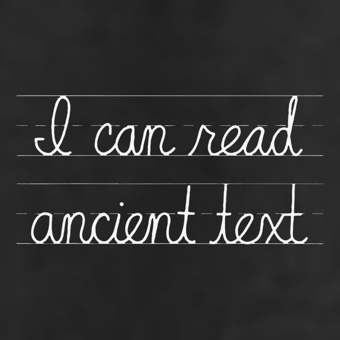 Handwriting I Can Read Ancient Text Funny Cursive Writing Gift Knit Cap Winter Beanie