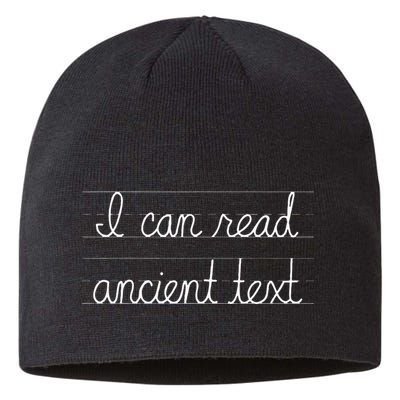 Handwriting I Can Read Ancient Text Funny Cursive Writing Gift Sustainable Beanie