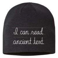 Handwriting I Can Read Ancient Text Funny Cursive Writing Gift Sustainable Beanie