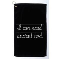 Handwriting I Can Read Ancient Text Funny Cursive Writing Gift Golf Towel