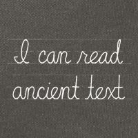 Handwriting I Can Read Ancient Text Funny Cursive Writing Gift Cotton Canvas Backpack