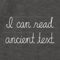 Handwriting I Can Read Ancient Text Funny Cursive Writing Gift Vector Backpack