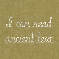 Handwriting I Can Read Ancient Text Funny Cursive Writing Gift Garment-Dyed Women's Muscle Tee