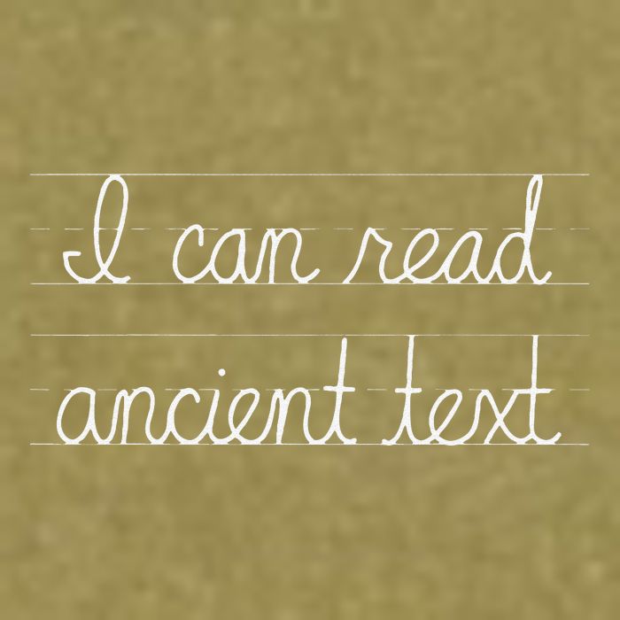 Handwriting I Can Read Ancient Text Funny Cursive Writing Gift Garment-Dyed Women's Muscle Tee