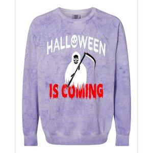 Halloween Is Coming Scary Horror Boo Halloween Spooky Season Colorblast Crewneck Sweatshirt