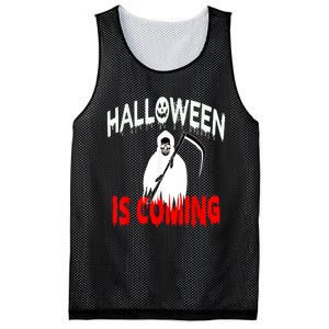 Halloween Is Coming Scary Horror Boo Halloween Spooky Season Mesh Reversible Basketball Jersey Tank