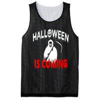 Halloween Is Coming Scary Horror Boo Halloween Spooky Season Mesh Reversible Basketball Jersey Tank