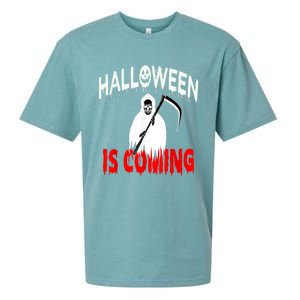 Halloween Is Coming Scary Horror Boo Halloween Spooky Season Sueded Cloud Jersey T-Shirt